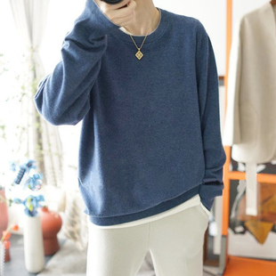 男士们冬天经常实穿的一款 通勤低调轻松利落 圆领羊绒衫男毛衣冬