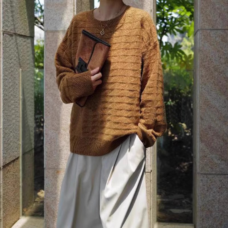 很喜欢的一件 错落编织 立体格纹圆领廓形宽松羊绒毛衣羊绒衫 3色,女装/女士精品,羊绒衫,淘宝优惠券,粉丝福利购,淘宝优惠卷