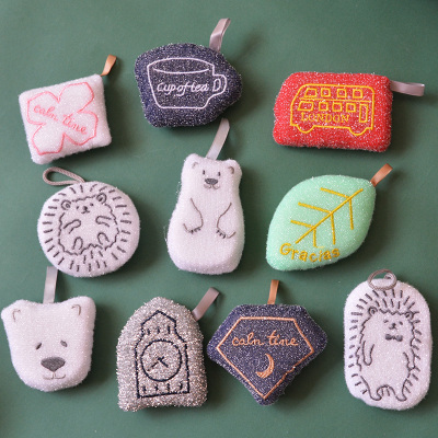 Swanlace好物 洗碗海绵多功能卡通小熊厨房锅刷去污起泡清洁杯刷