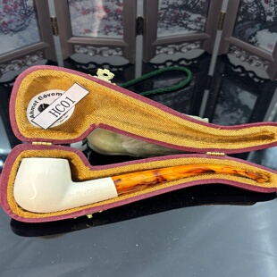 土耳其手工深层海泡石原石传统休闲小号入门新手弯斗直斗烟具烟斗