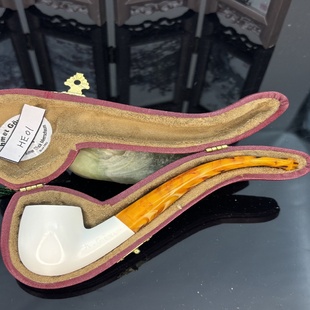 土耳其手工深层海泡石原石传统休闲小号新手入门弯斗直斗烟斗烟具