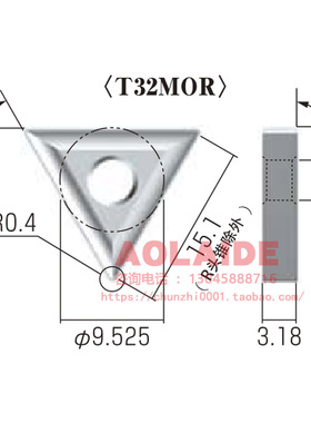 日本NICECUT富士元数控刀片T32MOR NK3030 NK6060 超硬涂层车刀粒