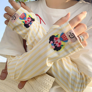 可爱卡通冰丝防晒袖套女夏季新款宽松防紫外线高颜值户外遮阳冰袖