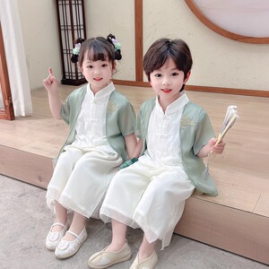 男童汉服2024新款春夏秋季中国风古风新中式唐装女童幼儿园演出服
