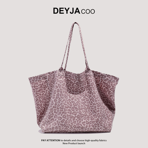 DEYJACOO韩系豹纹大容量托特包