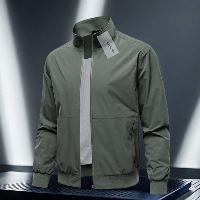 高品质户外防风衣外套男士时尚拉链开衫立领薄款运动休闲春秋冬季