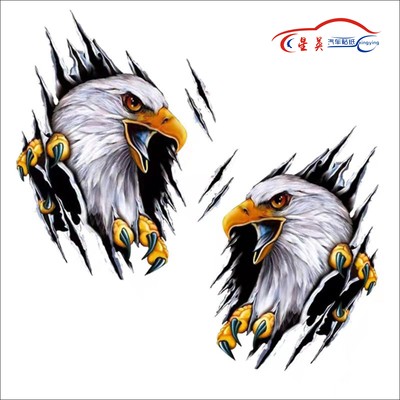 一路星英胶贴车身3d立体霸气撕