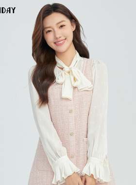 轩日2025春秋商场同款背心裙女小香风无袖连衣裙a字裙优雅短裙ins