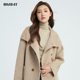 中长款 轩日2024冬季 新款 宽松外套女气质松弛感翻领双排扣毛呢大衣