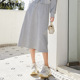 highday轩日2024春秋新款 高腰半身裙女灰色中长a字裙LT03AE46296