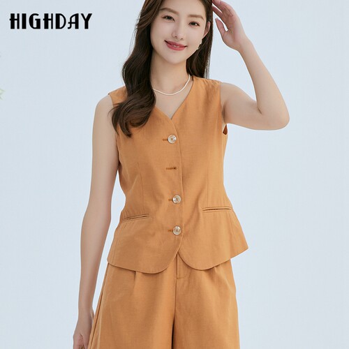 轩日亮色气质通勤马夹