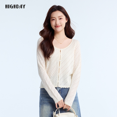轩日长袖针织衫外套女