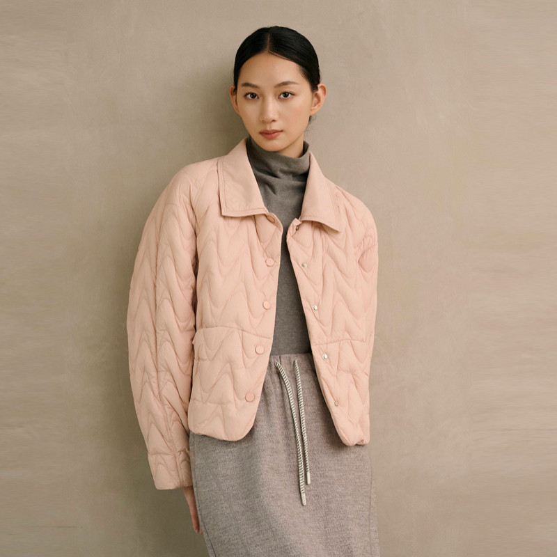 HIGHDAY轩日短款羽绒服2025冬季商场同款高密菱形修身薄款外套女,女装/女士精品,羽绒服,淘宝优惠券,粉丝福利购,淘宝优惠卷