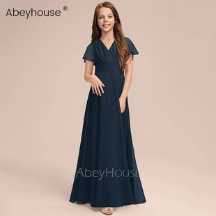 中大童钢琴演出服女童走秀晚宴服儿童生日公主裙乐团演奏指挥长裙