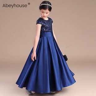女童高端钢琴演出服儿童生日公主裙学生乐团独奏礼服公主长裙薄款