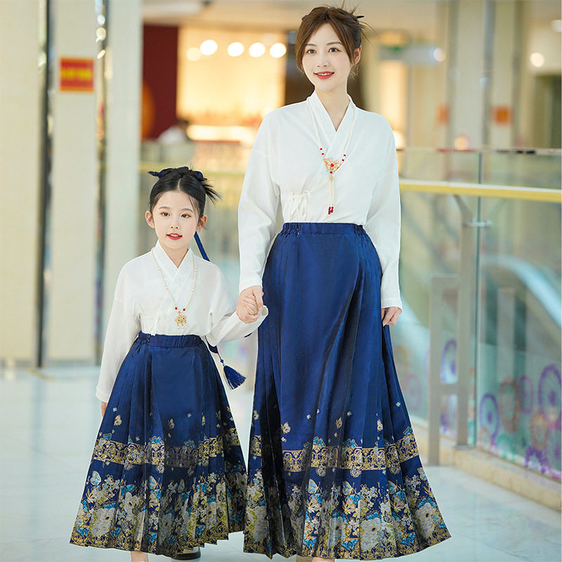 原创儿童汉服套装亲子马面裙小女孩中式国风古装女童改良款旗袍春,童装/婴儿装/亲子装,汉服,淘宝优惠券,粉丝福利购,淘宝优惠卷