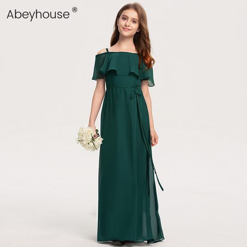 女童长款晚礼服中大童雪纺演出服