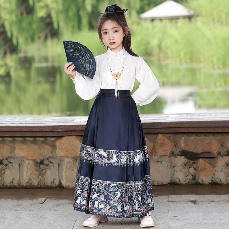 女童马面裙春秋新中式古风唐装小女孩国朝新年汉服套装儿童旗袍裙,童装/婴儿装/亲子装,汉服,淘宝优惠券,粉丝福利购,淘宝优惠卷
