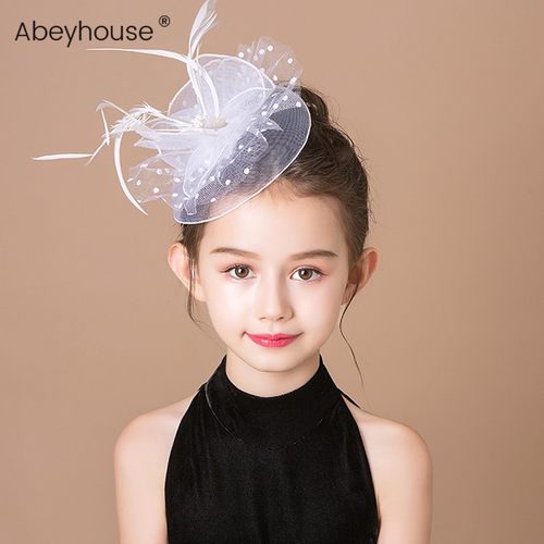 小女孩欧美复古手工头饰羽毛发夹