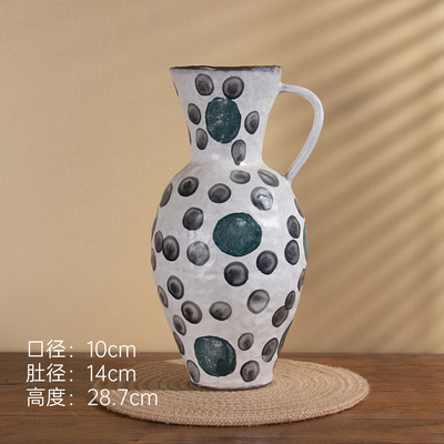 C082  H051-1 景德镇陶瓷花器室内桌面摆件花瓶