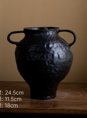 C060 H0570B0 景德镇陶瓷花器室内桌面摆件（高24.5口11.5肚18）