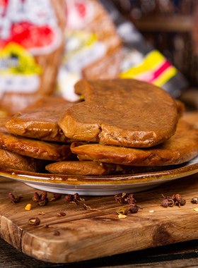 津津素火腿苏州土特产素肉素食仿荤小吃豆腐干制品素鸡零食70g*10