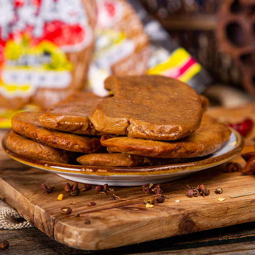 津津素火腿苏州土特产素肉素食仿荤小吃豆腐干制品素鸡零食70g*10 - 封面