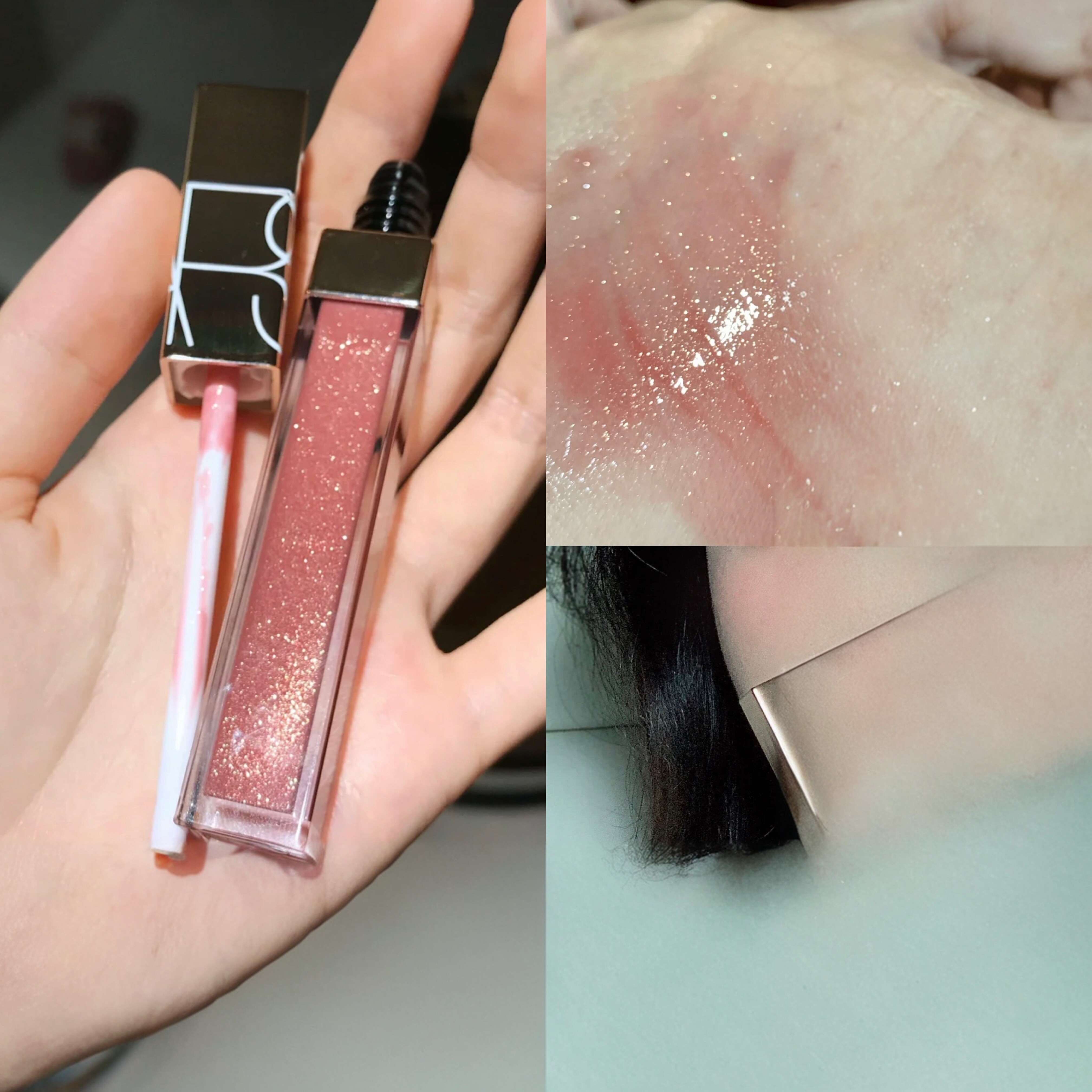 Nars粉金唇釉新色278 888Aragon阿拉贡nympho唇蜜水光玻璃唇 礼物