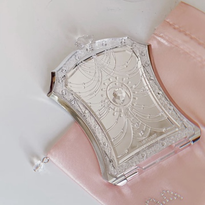 Jill Stuart/化妆镜明星同款 银色复古折叠款 可随身携带清晰全脸
