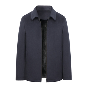 进口水貂内胆羊绒尼克服整貂内胆可拆卸海宁男士 立领商务外套 冬季