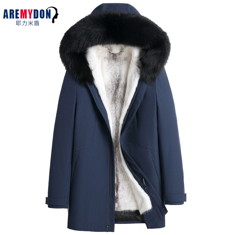 派克服男士整貂内胆冬季连帽皮草