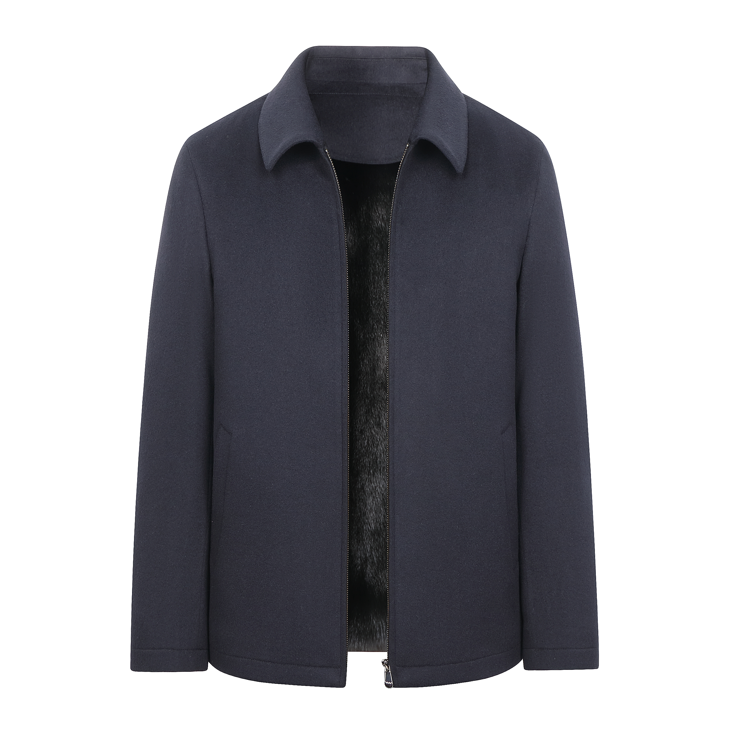 100%纯羊绒面料水貂内胆尼克服