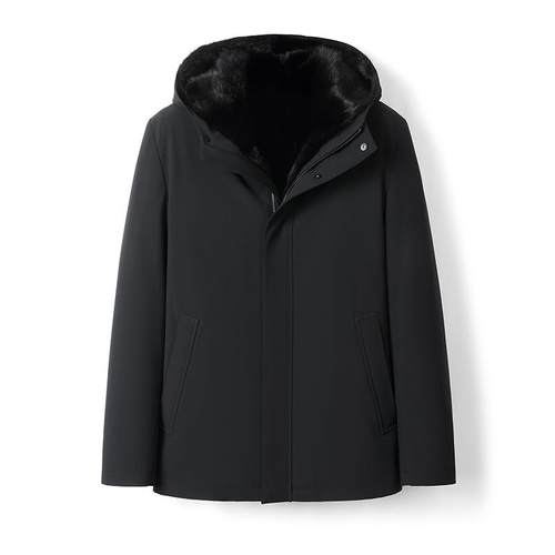 耶力米盾水貂派克服貂内胆皮衣