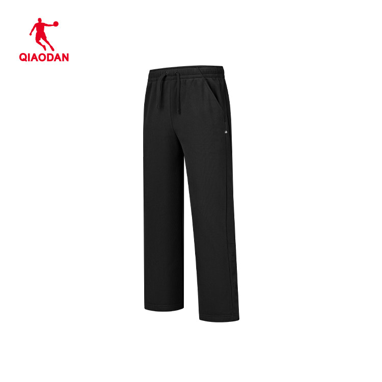 乔丹针织长裤男2025冬季加绒保暖宽松直筒篮球运动裤QDAKL3254150