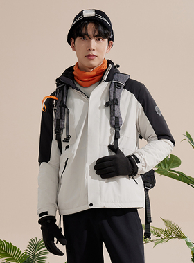 乔丹梭织风衣男2025秋季加绒保暖防风防泼水运动服QDFFD3244520B