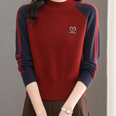 秋冬短款半高领小个子毛衣女
