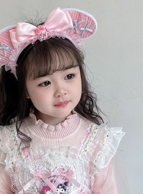 儿童美乐蒂发箍头饰甜美melody头箍宝宝蝴蝶结洛丽塔公主女童发饰