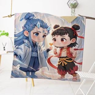 纯棉哪吒敖丙夏凉被儿童夏季 薄被子可机洗学生宿舍空调被凉感夏被