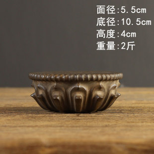 山西古建筑天然青石整料仿古雕刻莲花座隔热石头杯垫壶承底座