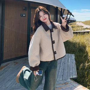 新品！139-25137-P195控298 现货 两面穿加厚毛毛外套图片