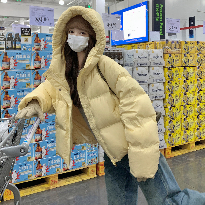 !连帽加厚90绒黄色羽绒服139-23132-P305控468，女装羽绒服，浙宝139