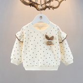 婴儿上衣小童春季 女童卫衣春装 儿童套头衫 洋气宝宝打底衫 2026新款