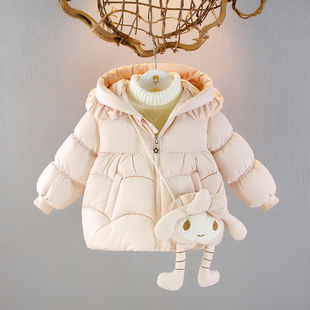 宝宝加绒夹棉上衣童装 儿童洋气外套冬装 棉衣 2025新款 女童棉服冬季