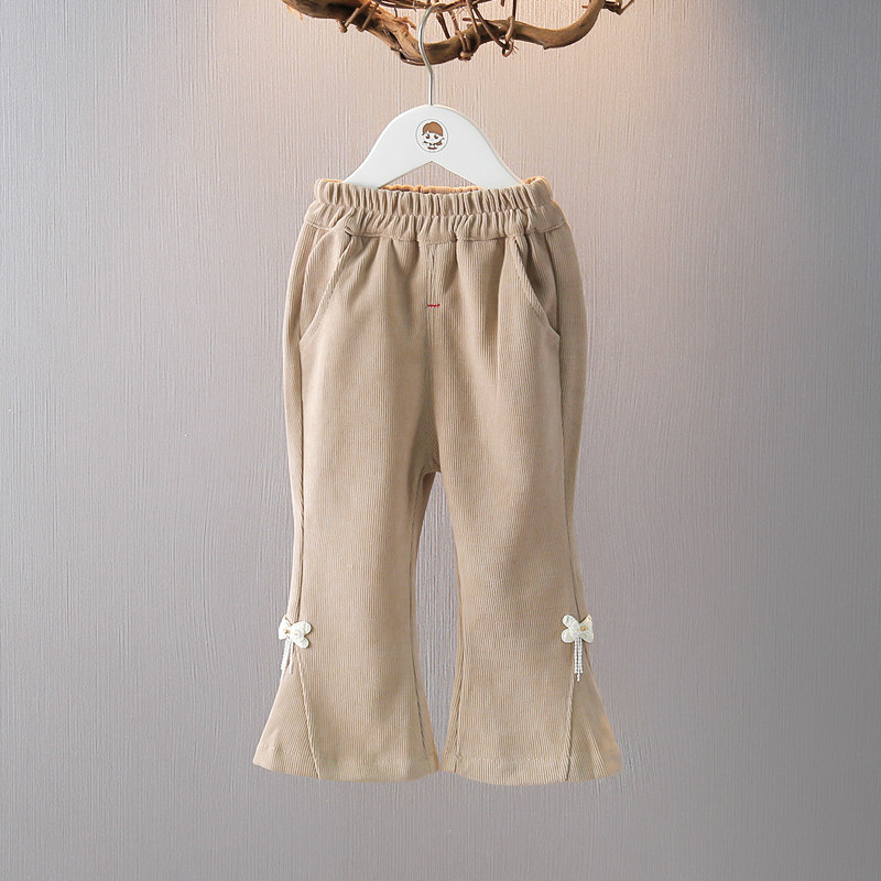 女童休闲裤秋装宝宝长裤儿童洋气小童灯芯绒裤子秋季小女孩喇叭裤,童装/婴儿装/亲子装,裤子,淘宝优惠券,粉丝福利购,淘宝优惠卷