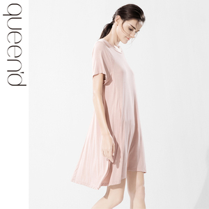 淳度睡裙女夏莫代尔冰丝睡裙短袖大码孕妇睡衣女夏季家居服睡裙