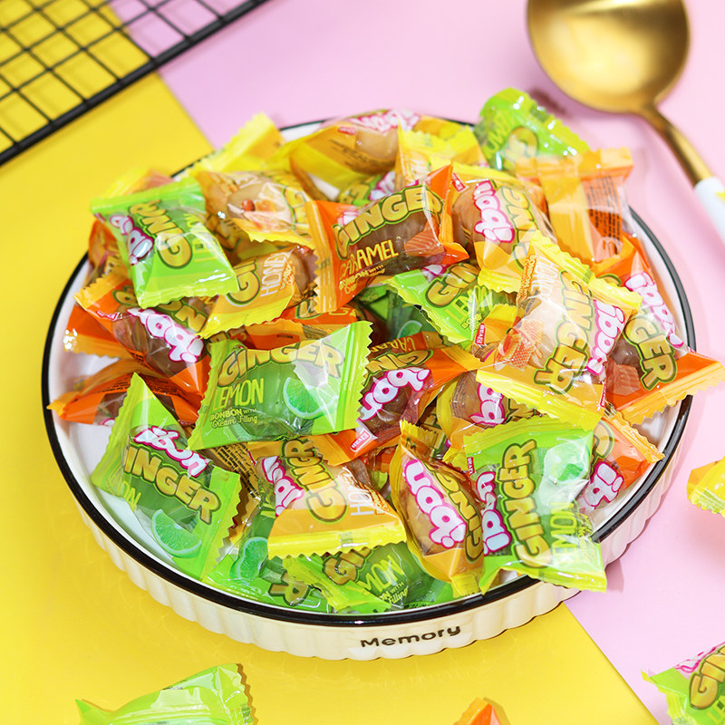 土耳其进口俄宝多蜂蜜柠檬牛奶姜味糖果生姜味多口味夹心糖果