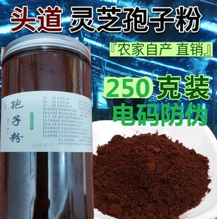 250g 长白山头道椴木灵芝孢子粉为原料 坡壁华芝怡灵芝孢子粉 正品