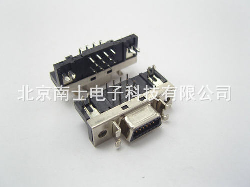 3M代替品伺服连接器 14P 母头 焊板 弯脚 SCSI连接器 插座 CN型