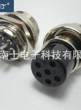 MAOJWEI 重强 16M 6芯 航空插头插座 开孔16MM GX16 连接器 IP55
