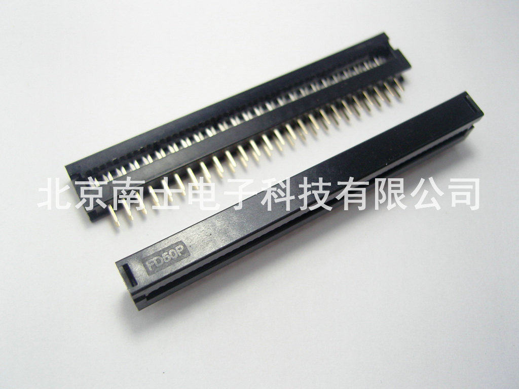 优质 镀金 FD 60P 2.54mm DC4 IDC 排线 压线头 插板式 焊板式